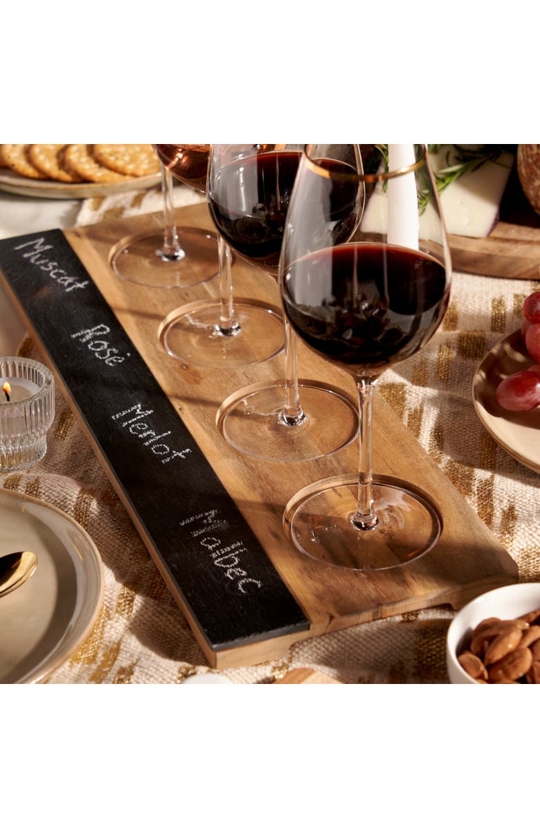 TWINE Acacia Wood Wine Flight Board, Alternate, color, Wood