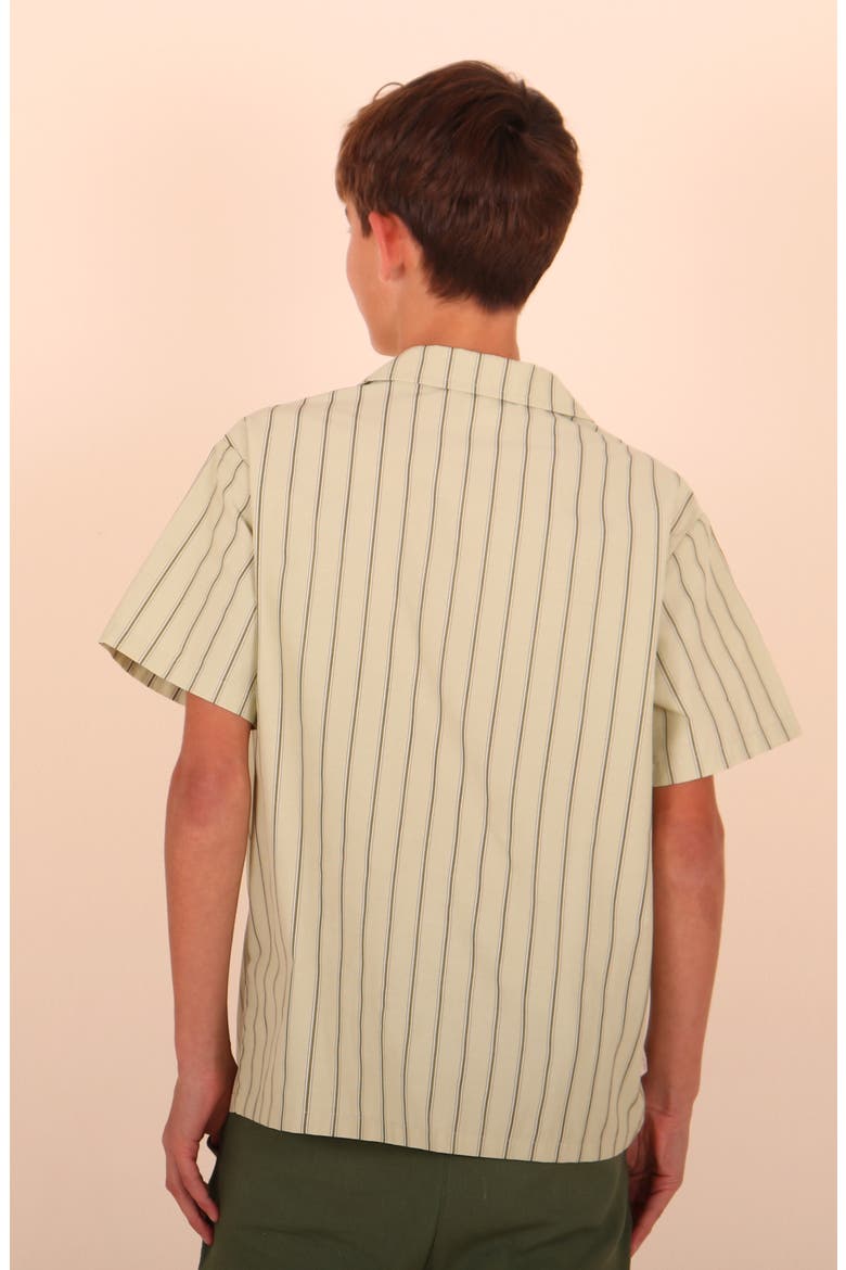 Kids' Stripe Camp Shirt, Alternate, color, MINT