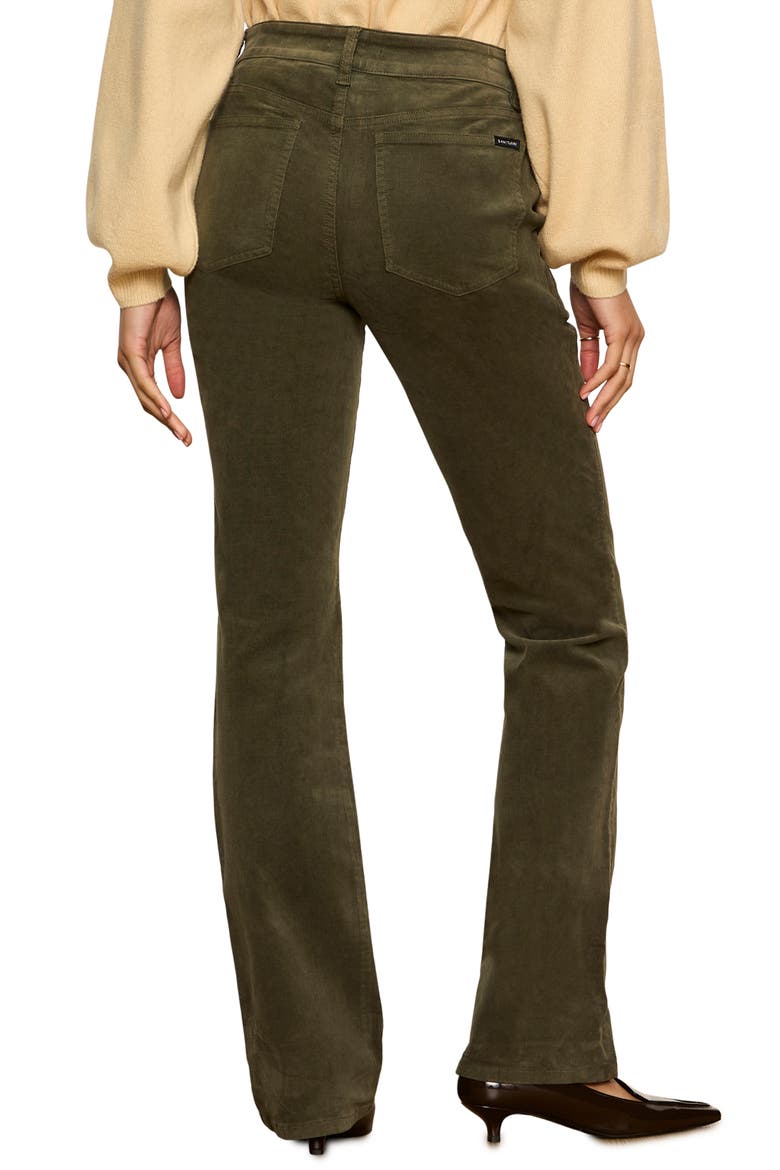 Play Date High Waist Stretch Cotton Corduroy Bootcut Pants, Alternate, color, KALAMATA GREEN