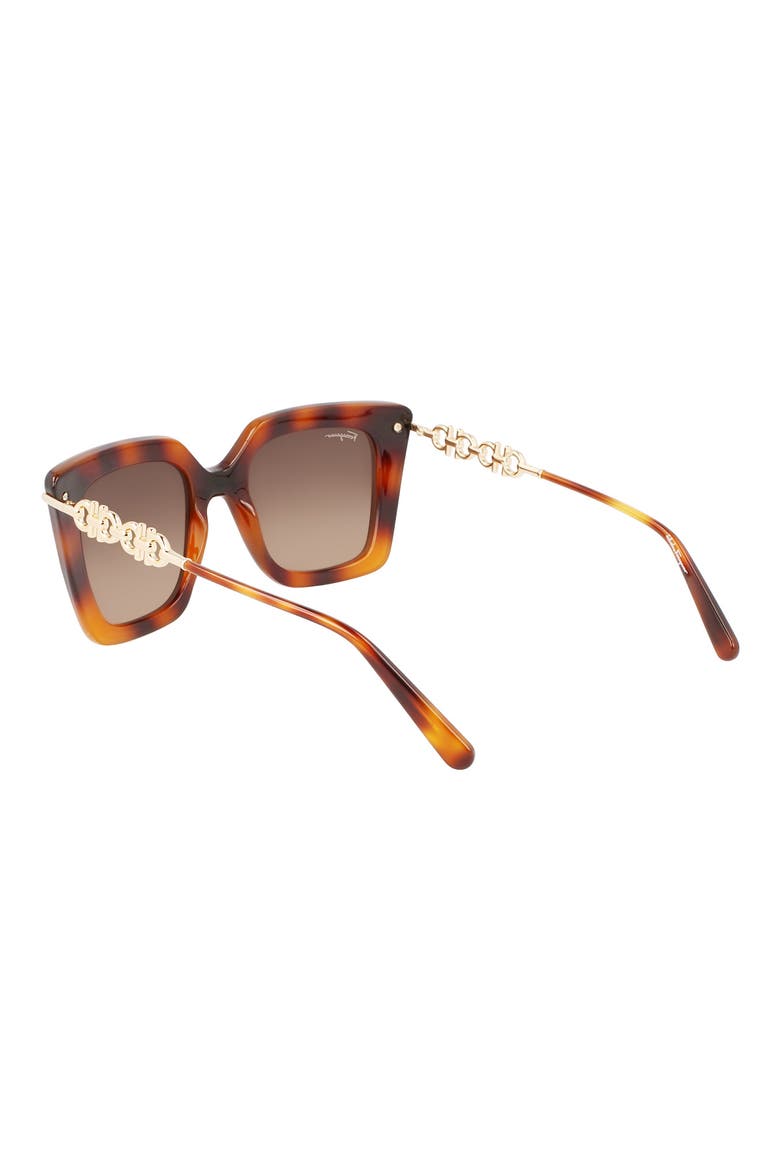 Gancini 51mm Rectangular Sunglasses, Alternate, color, CLASSIC HAVANA