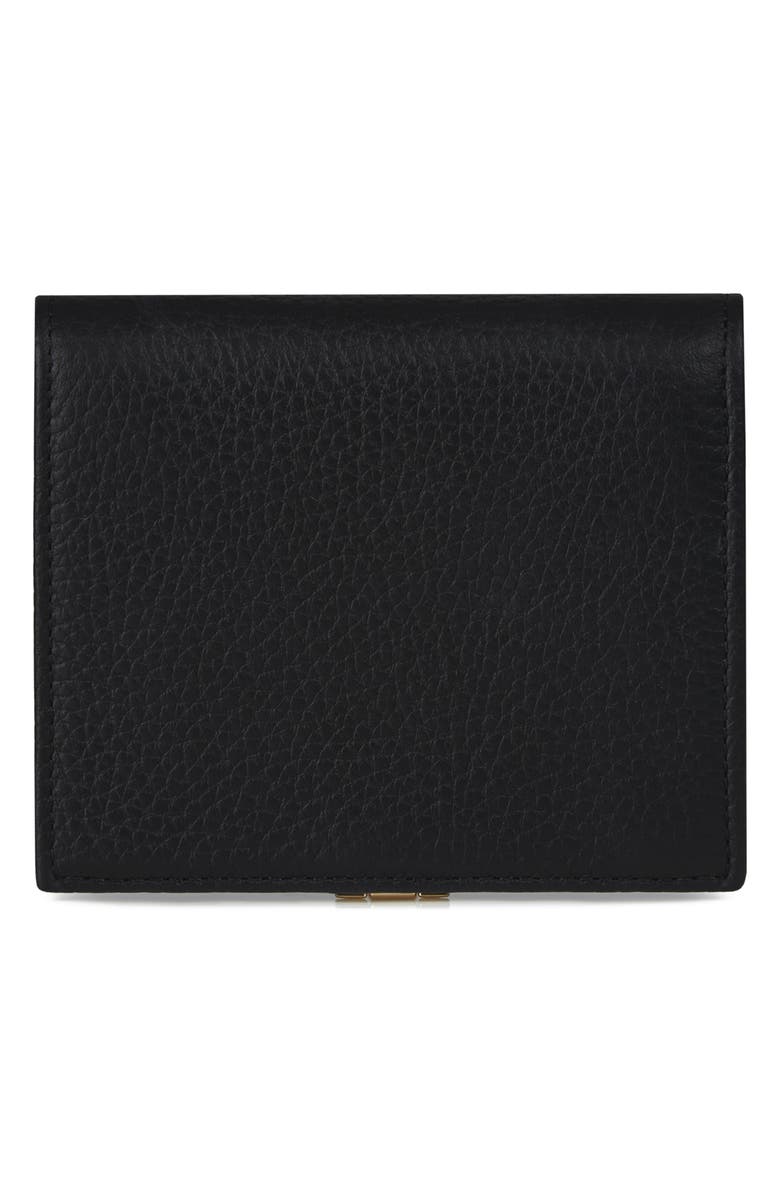 Strathberry Crescent Leather Bifold Wallet, Alternate, color, Black