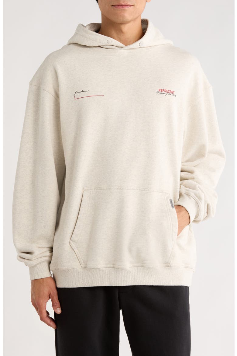 Patron of the Club Graphic Hoodie, Main, color, CREAM MARL