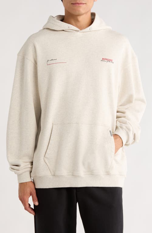 Represent Classic Hoodie With Front Kangaroo Pocket And Adjustable Drawstring In Neutral