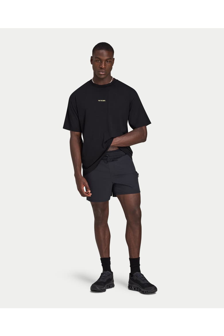 Tech Relaxed-Fit Training Shorts, Alternate, color, Black