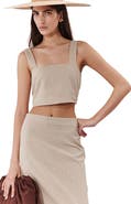 Gottex Beach Life Terra Square Neck Crop Top Cover-Up