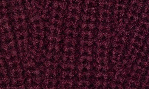 Cole Haan Ribbed Cuffed Beanie In Burgundy
