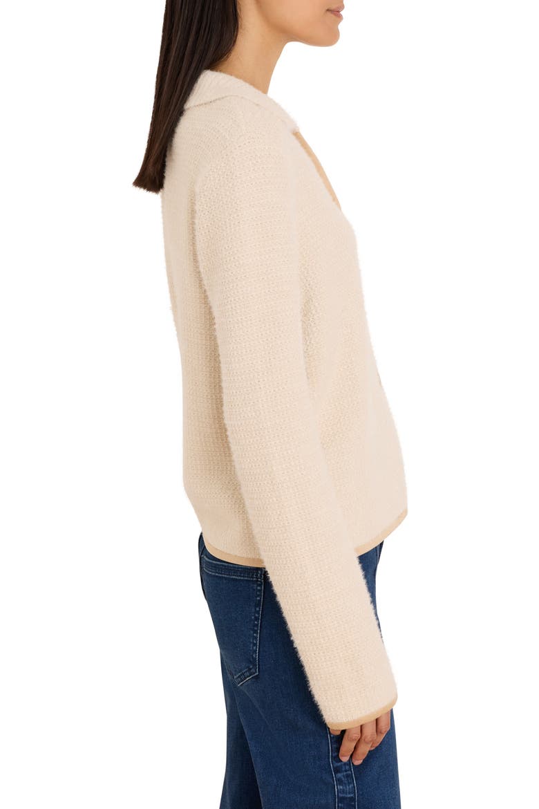 Velvet Cord Knit Jacket, Alternate, color, PALE SISAL