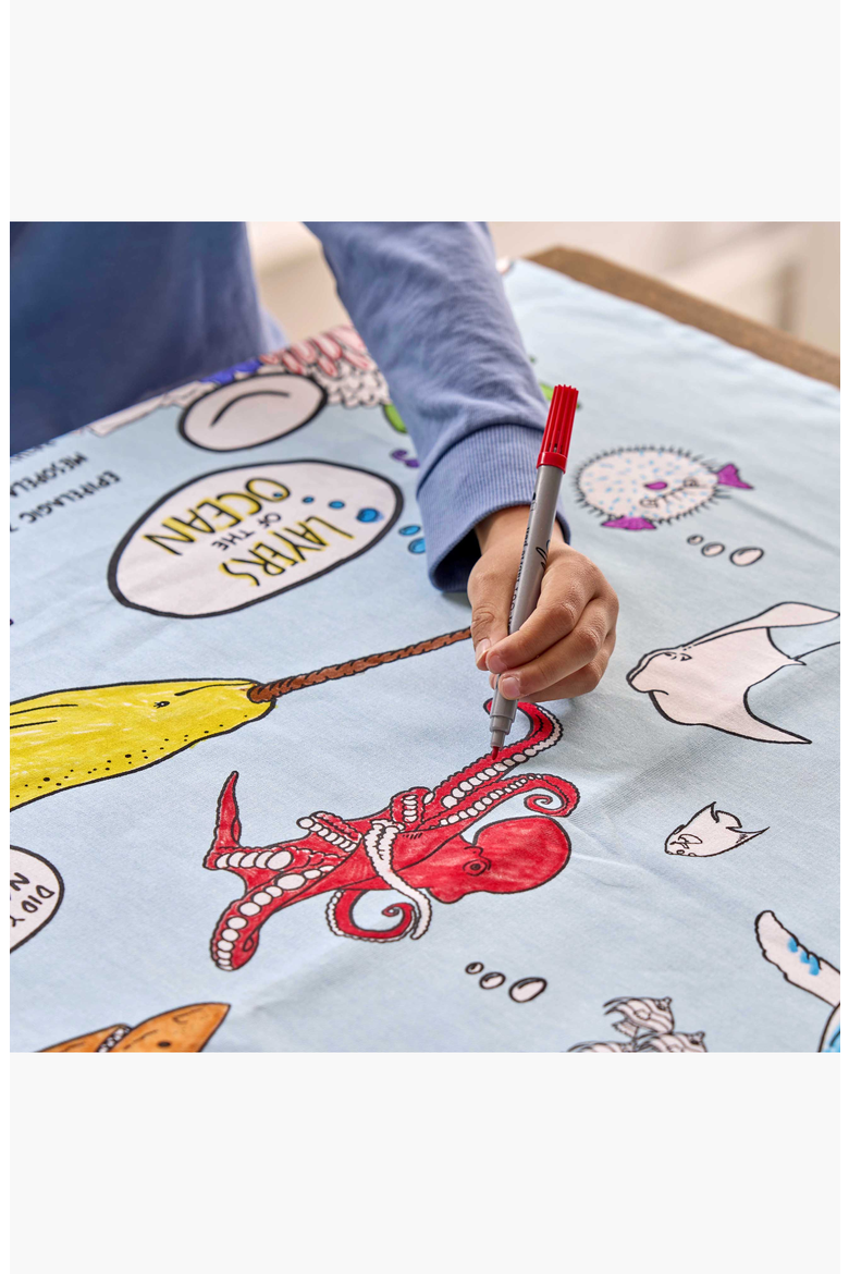 Under the Sea Tablecloth, Alternate, color, Light Blue