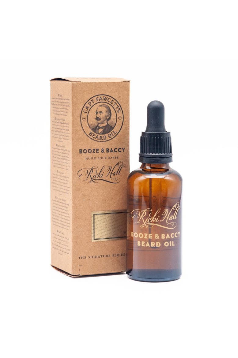 Ricki Hall's Booze & Baccy Beard Oil 50ml, Main, color, Beard Oil