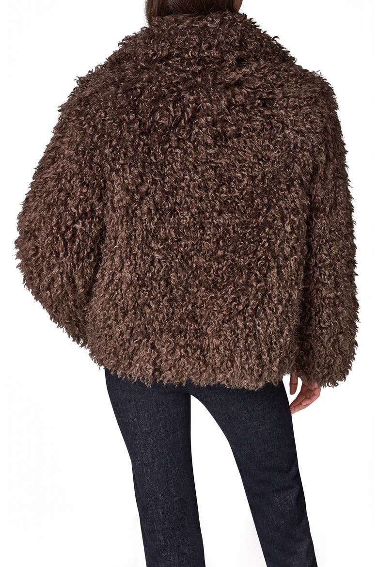 Faux Fur Shawl Collar Jacket, Alternate, color, ESPRESSO