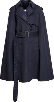Burberry Bellemont Wool Cape