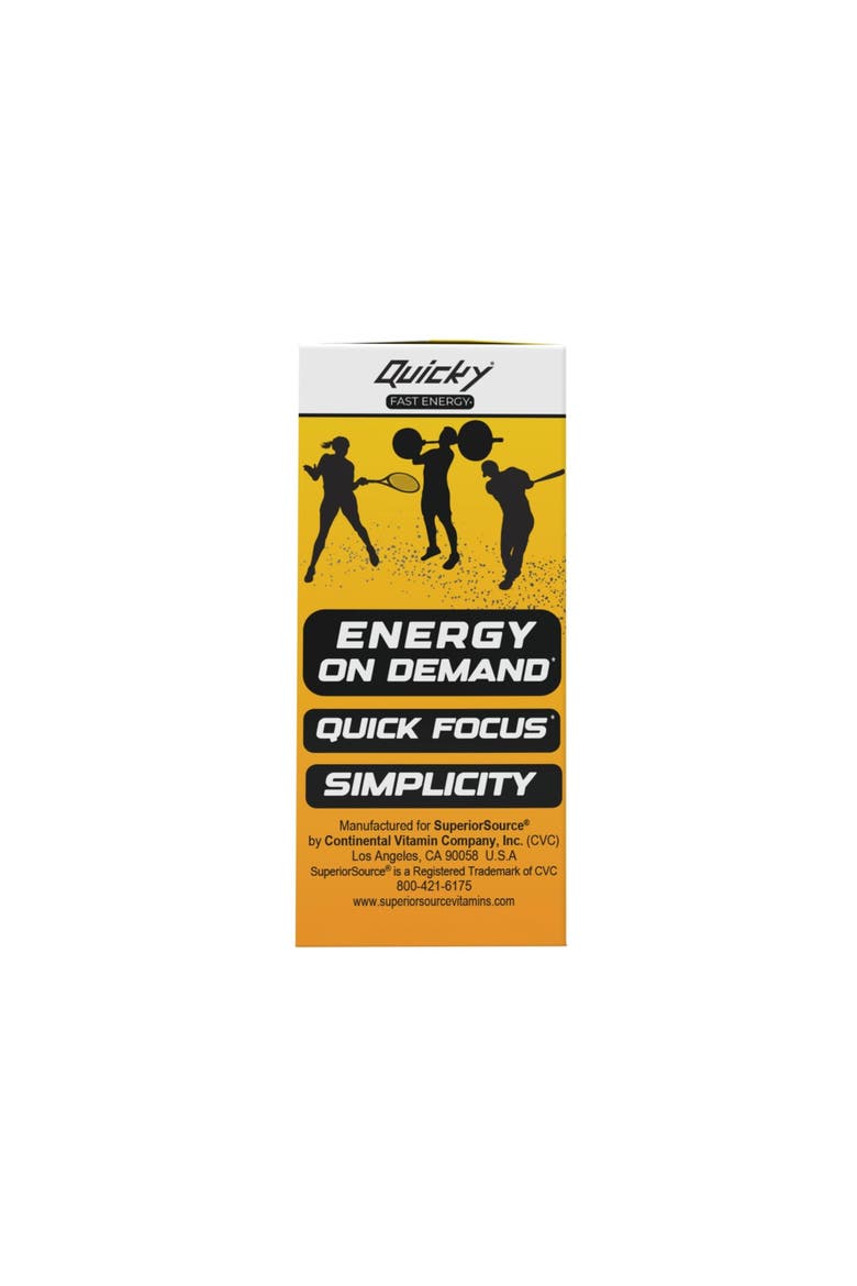 Quick Fast Energy Organic Caffeine L-Theanine B12 B6 Vitamin Supplement, Alternate, color, White