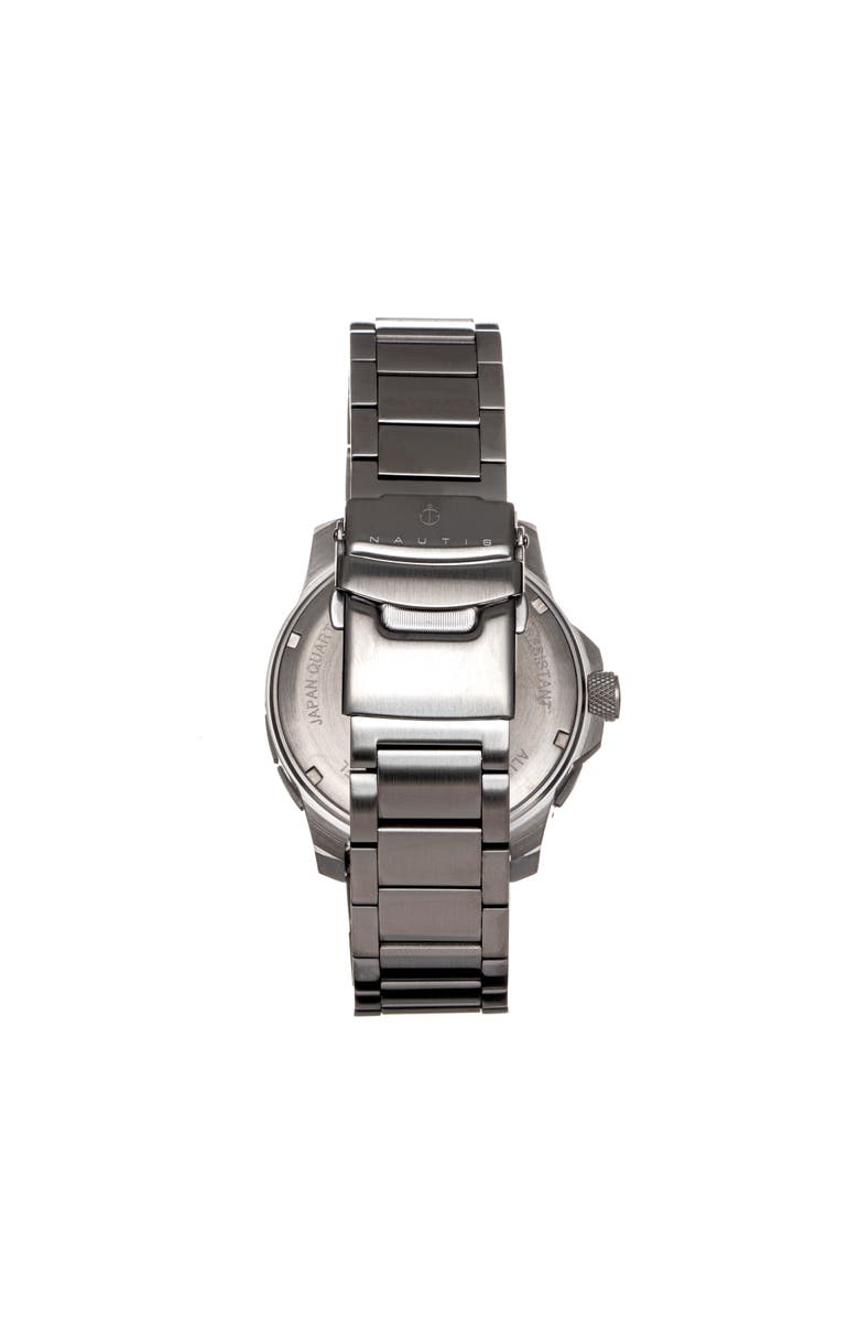 Nautis Admiralty Pro 200 Bracelet Watch w/Date, Alternate, color, Blue/White