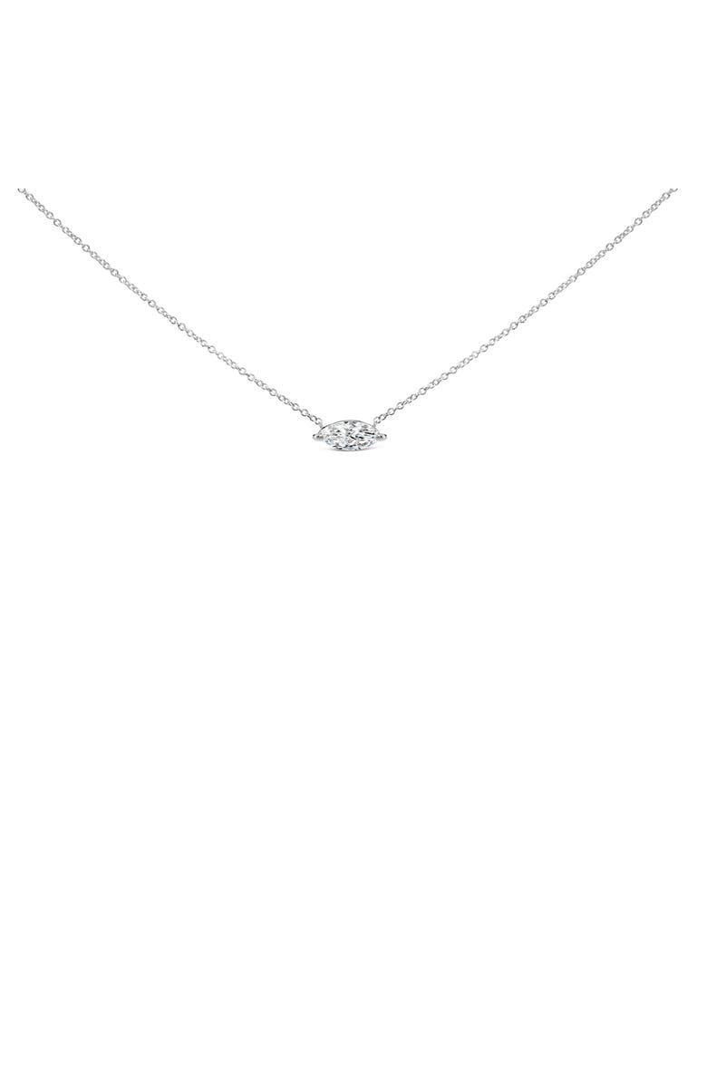Haus of Brilliance 14K White Gold 1/2 Cttw Marquise Lab-Grown Diamond Solitaire Pendant Necklace, Alternate, color, White