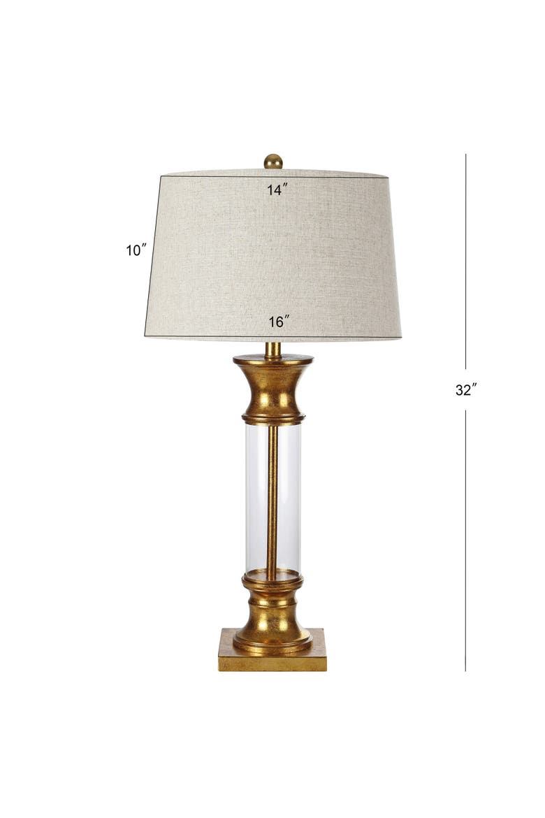 Hunter 32" Metal/Glass LED Table Lamp, Alternate, color, Gold/Clear
