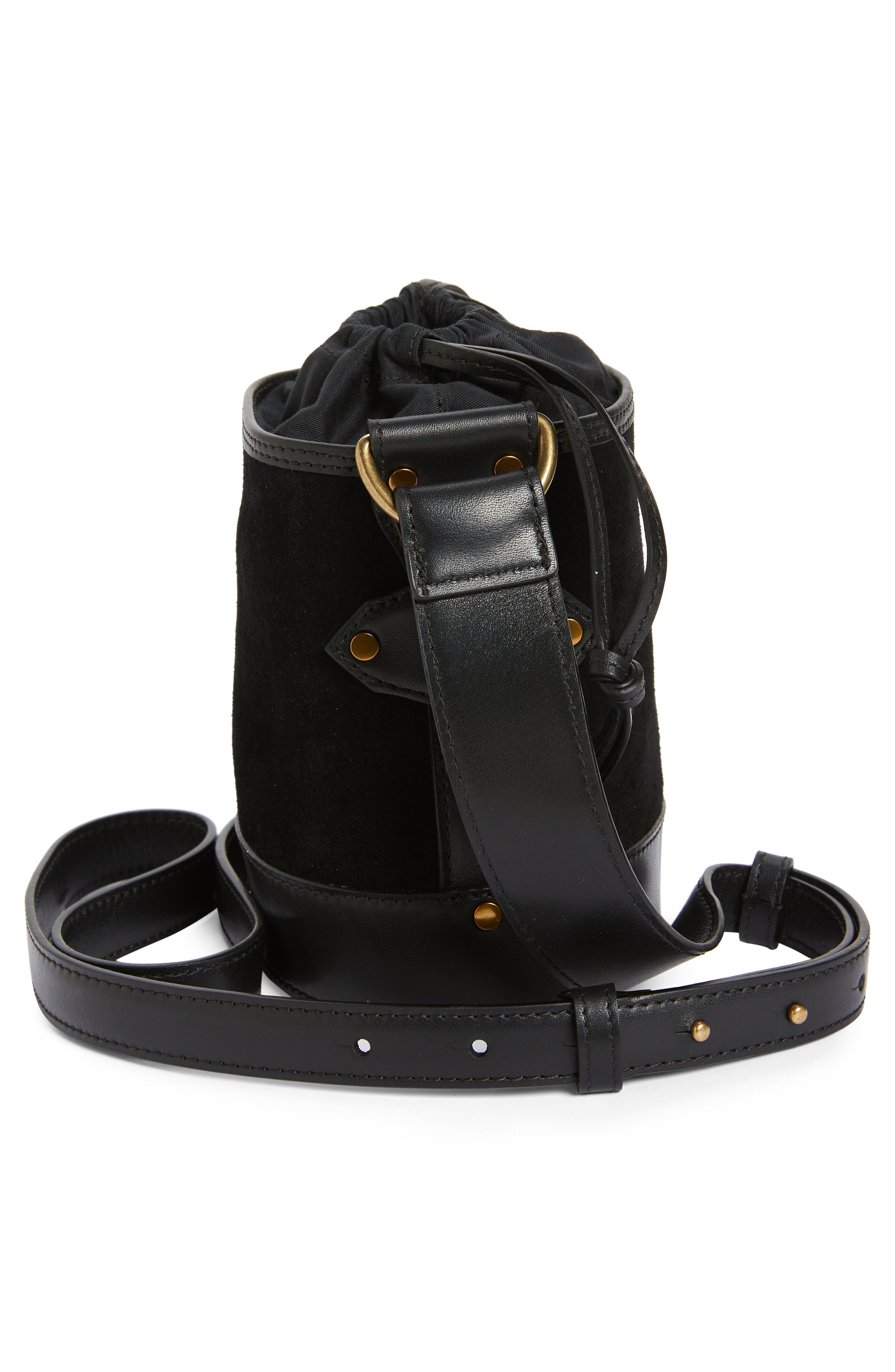 Isabel Marant Small Samara Suede Bucket Bag, Alternate, color, 