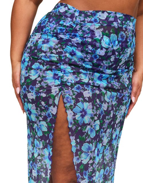 Shop Adore Me Nirina Swimwear Sarong Bottom In Floral Purple