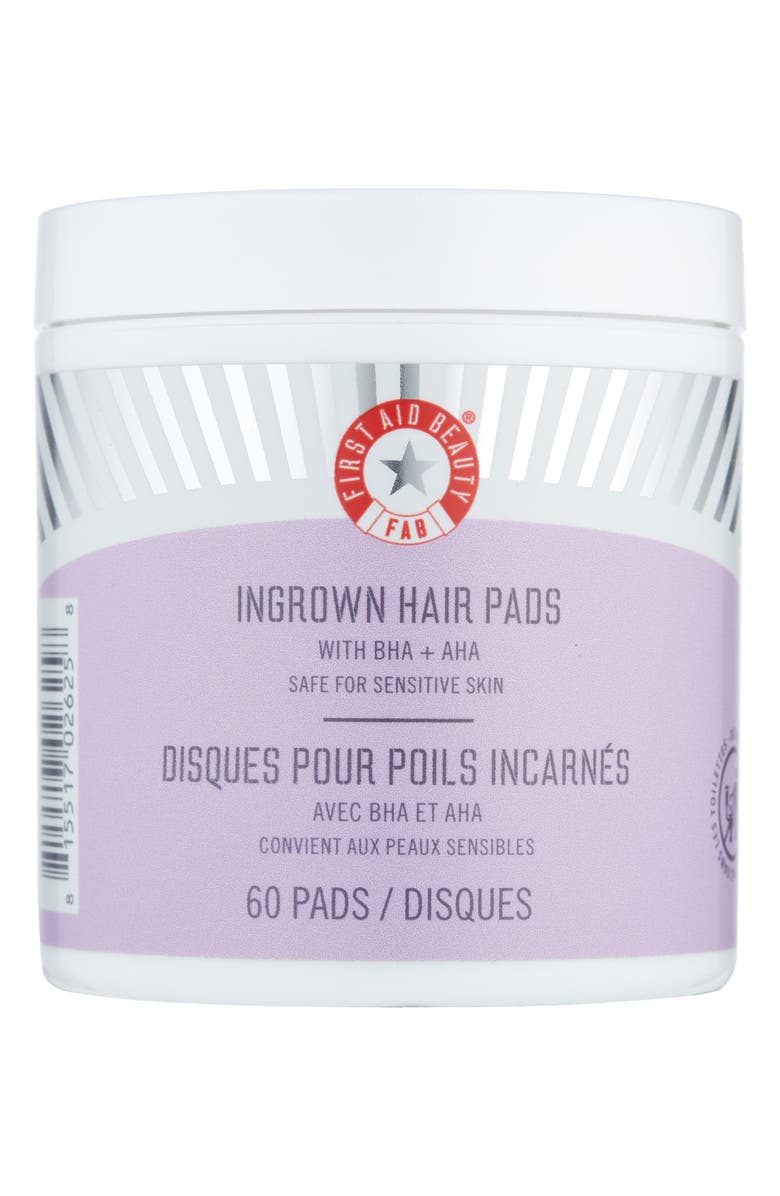 First Aid Beauty Ingrown Hair Pads with BHA & AHA, Main, color,