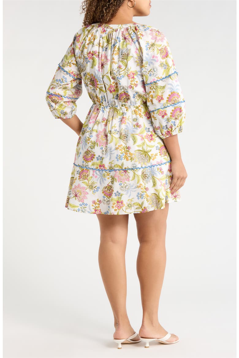 Pany Floral Dabria Cotton Dress, Alternate, color, PINK-GREEN-BLUE