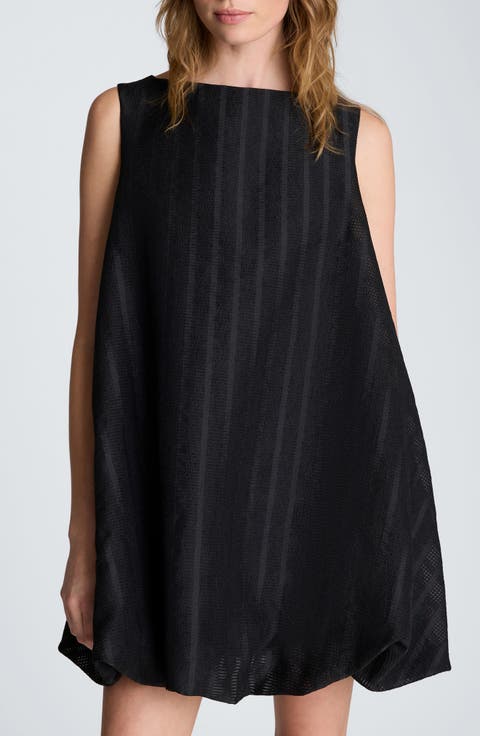 Bubble Hem Swing Minidress