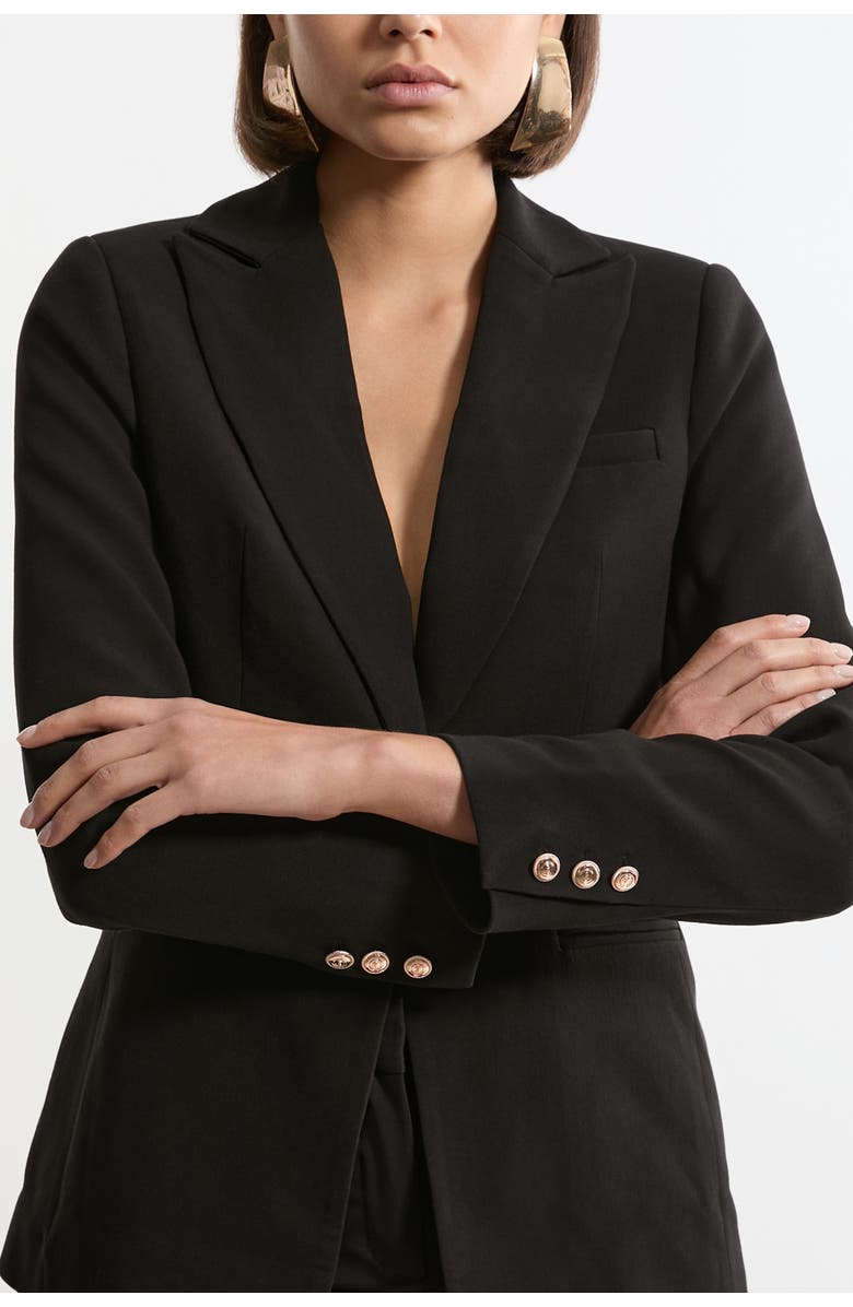Karen Millen Tailored Single Breasted Blazer, Alternate, color, Black