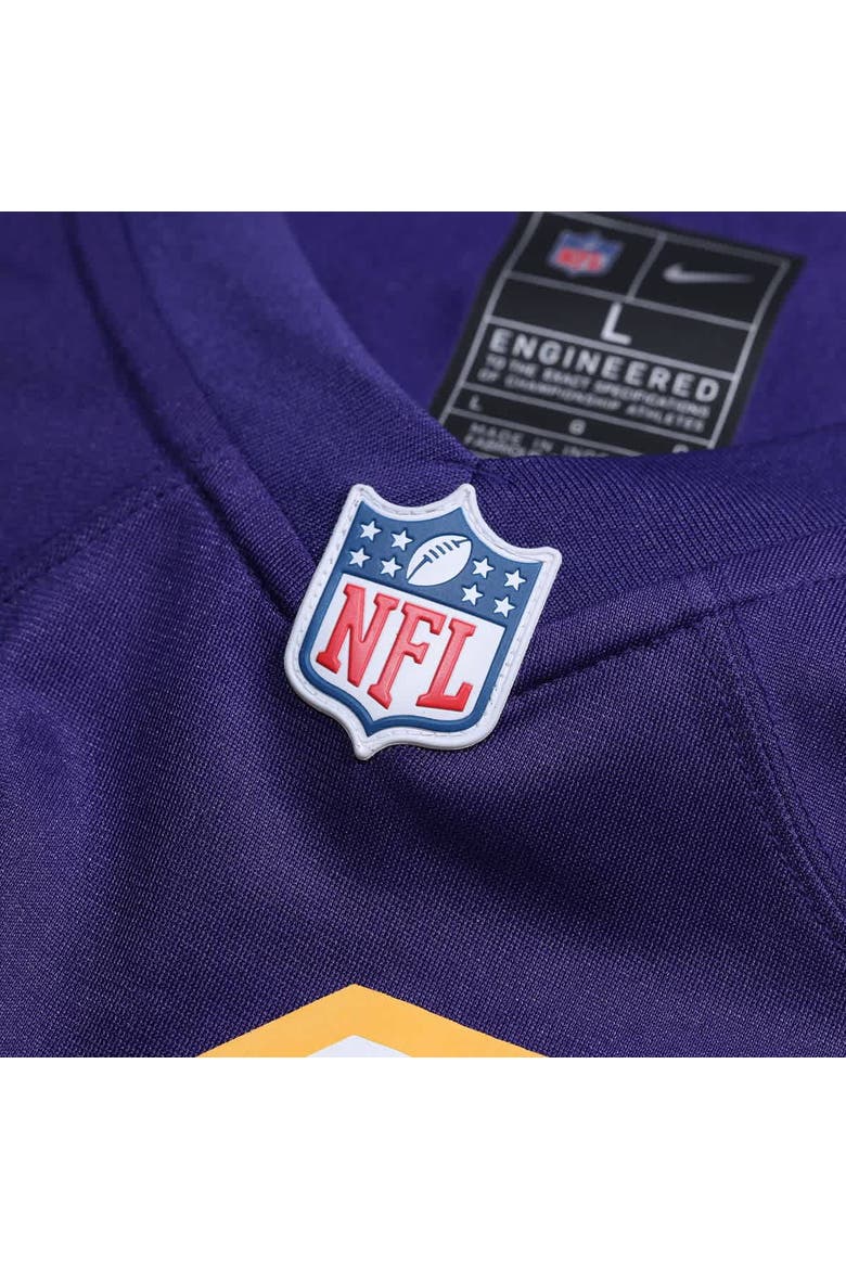 Men's Nike Justin Jefferson Purple Minnesota Vikings Classic Player Game Jersey, Alternate, color, Purple