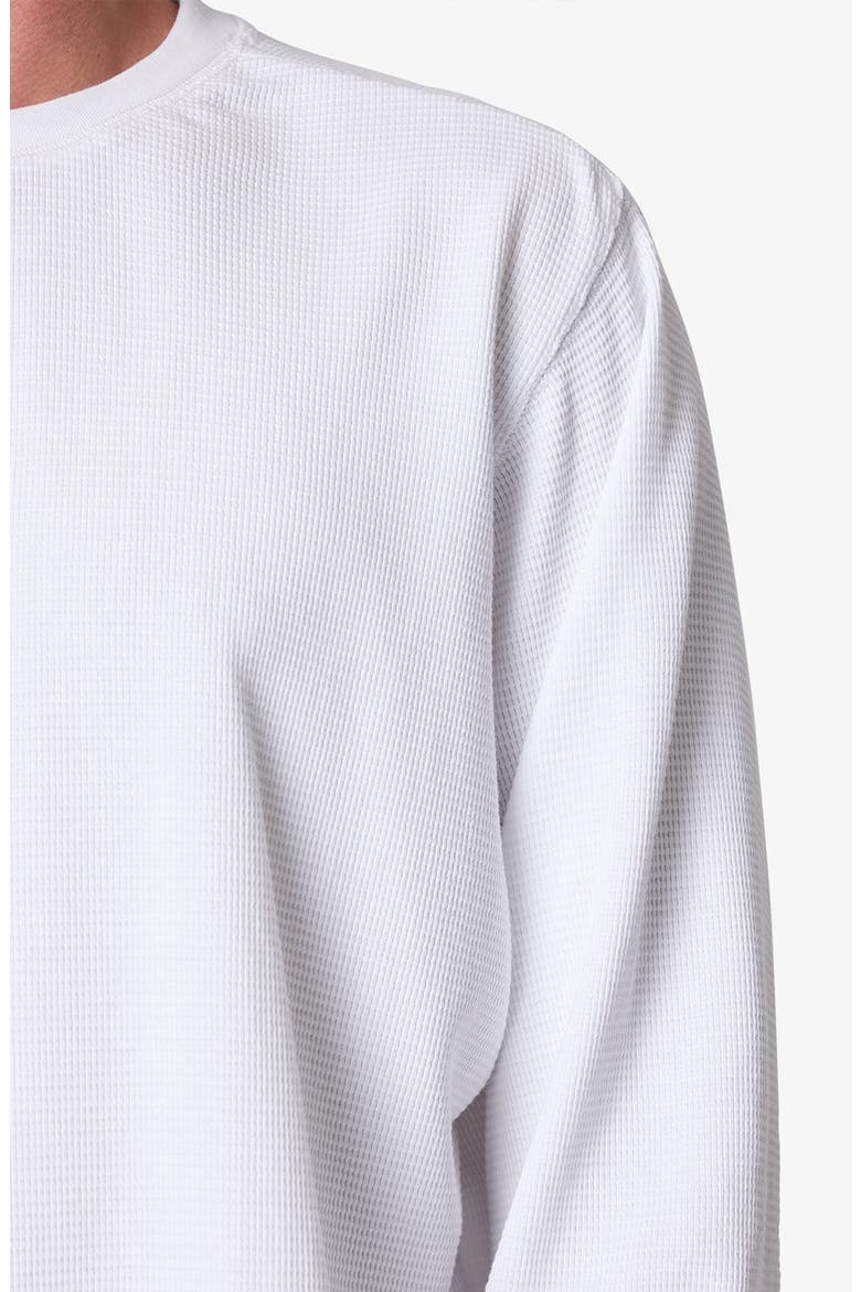 Long Sleeve Waffle Knit T-shirt, Alternate, color, WHITE