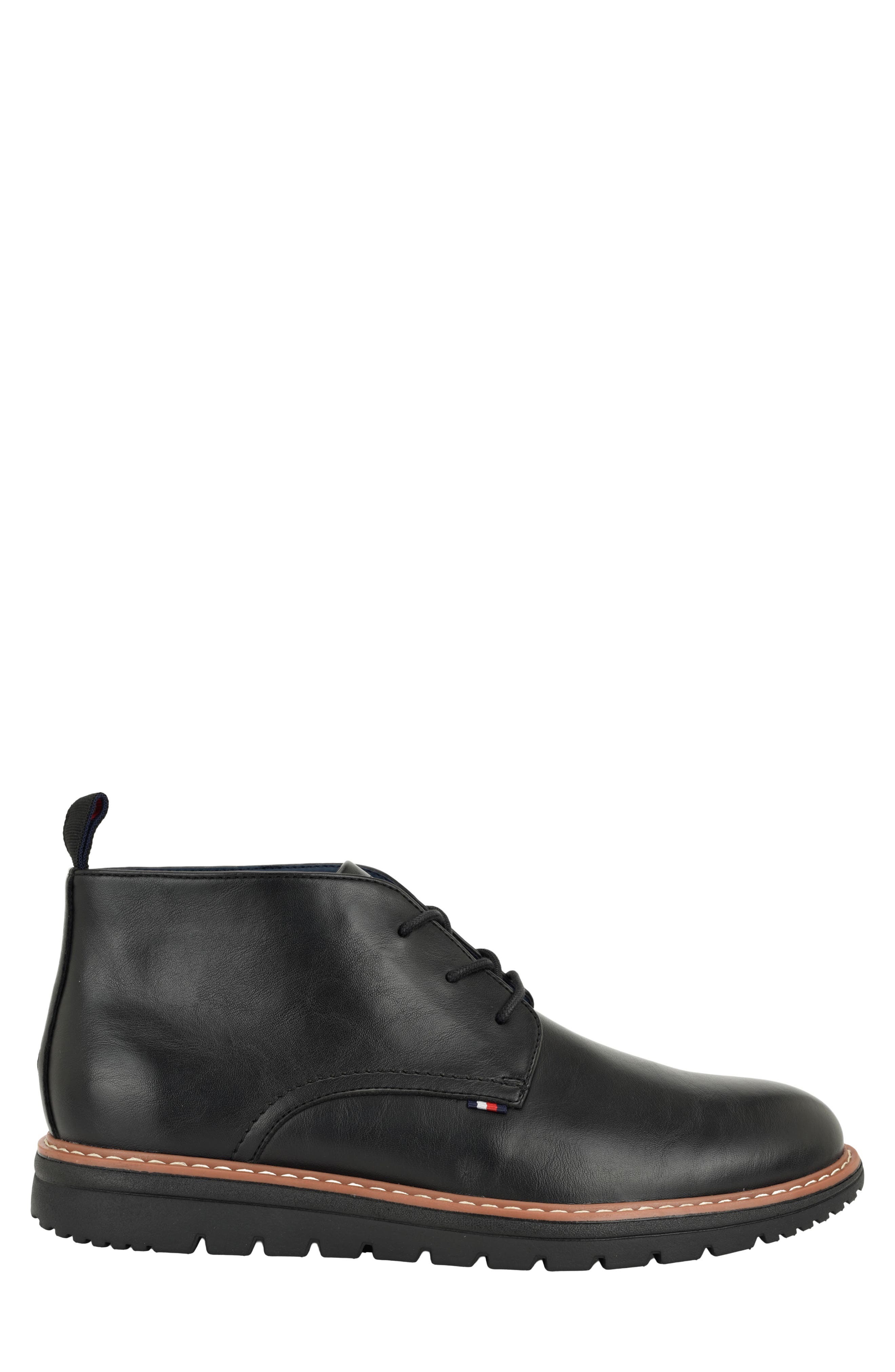 Voxer Faux Leather Chukka Boot, Alternate, color, BLACK