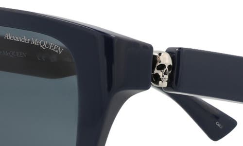 Alexander Mcqueen Shield-frame Recycled Acetate Sunglasses In Blue