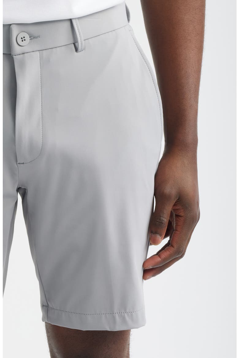 Sono Flat Front Stretch Chino Shorts, Alternate, color, SILVER