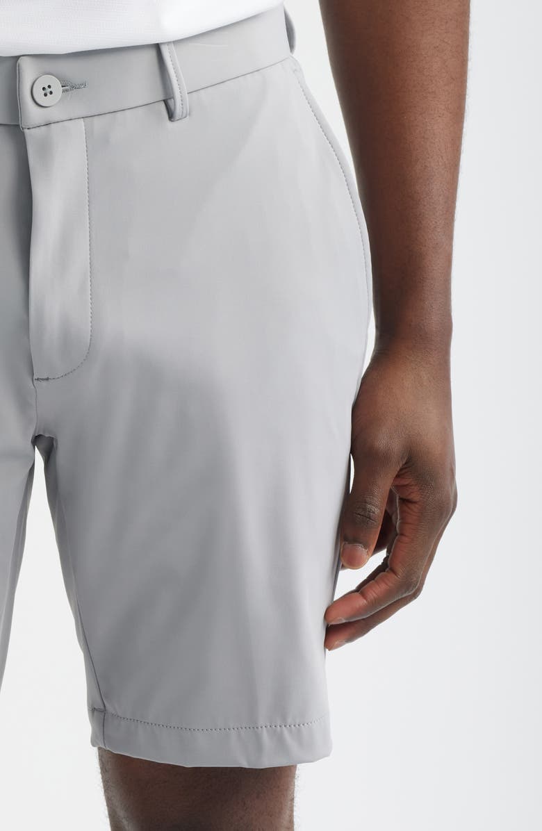 Scott Barber Sono Flat Front Stretch Chino Shorts, Alternate, color, Silver