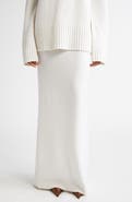 Michael Kors Collection Back Slit Cashmere Blend Maxi Sweater Skirt