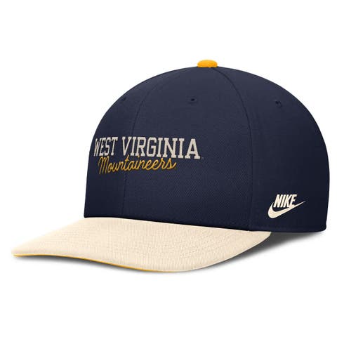 Men's Nike Navy/Cream West Virginia Mountaineers Pro Legacy Script Snapback Hat