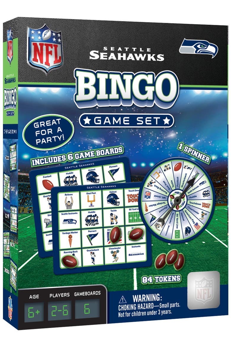 Seattle Seahawks NFL Bingo Game, Main, color, Multicolor