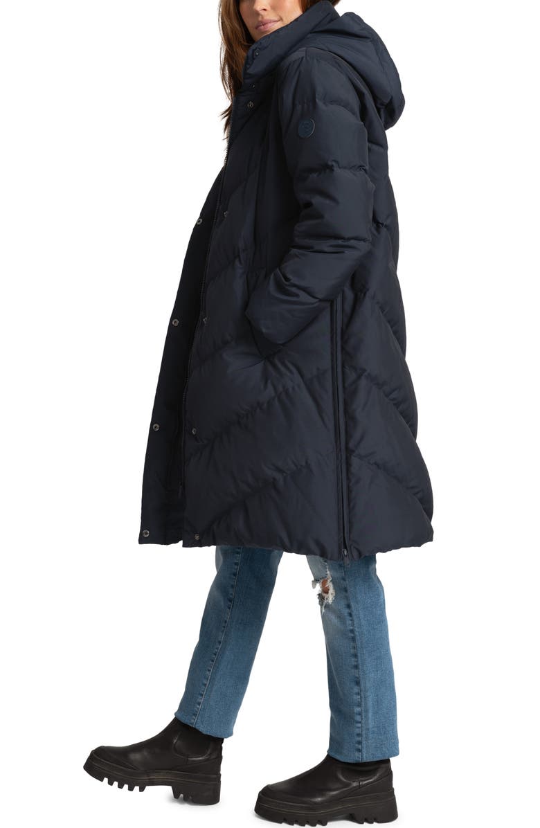 Seraphine Quilted Maternity Puffer Jacket with Zip-in Panel & Removable Hood, Alternate, color, 