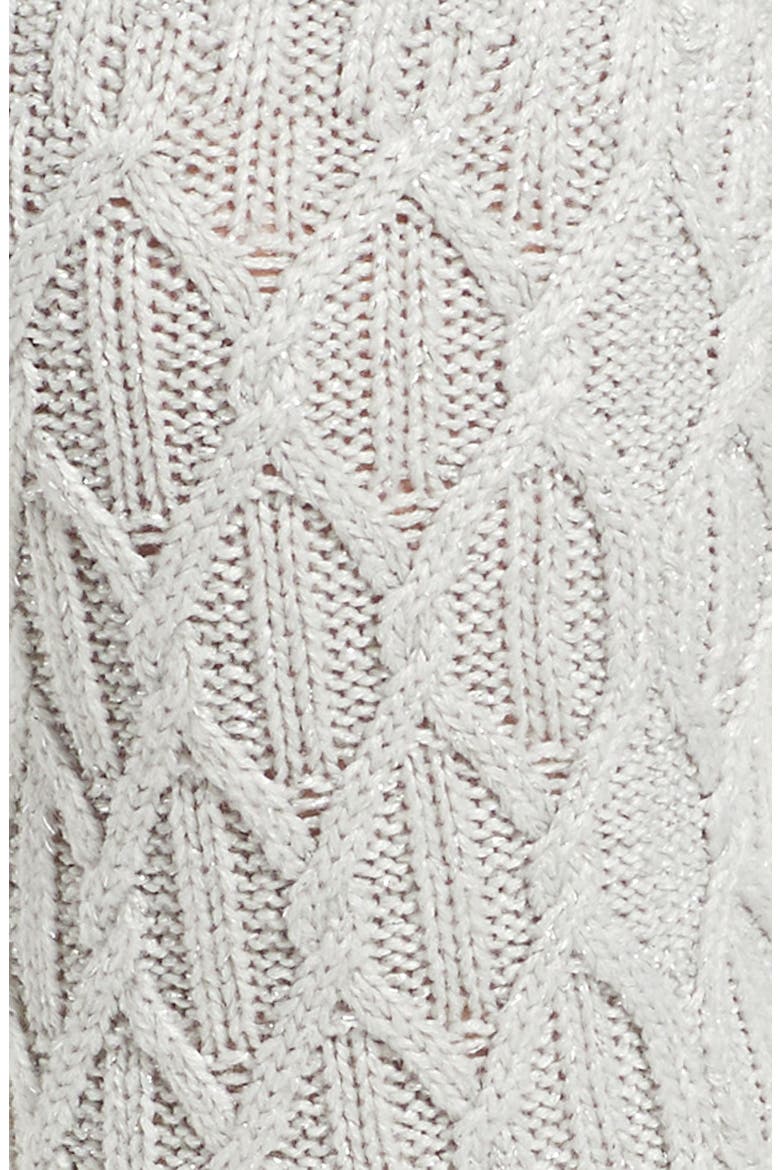 Sparkle Cable Knit Over the Knee Socks, Alternate, color, GREY VIOLET