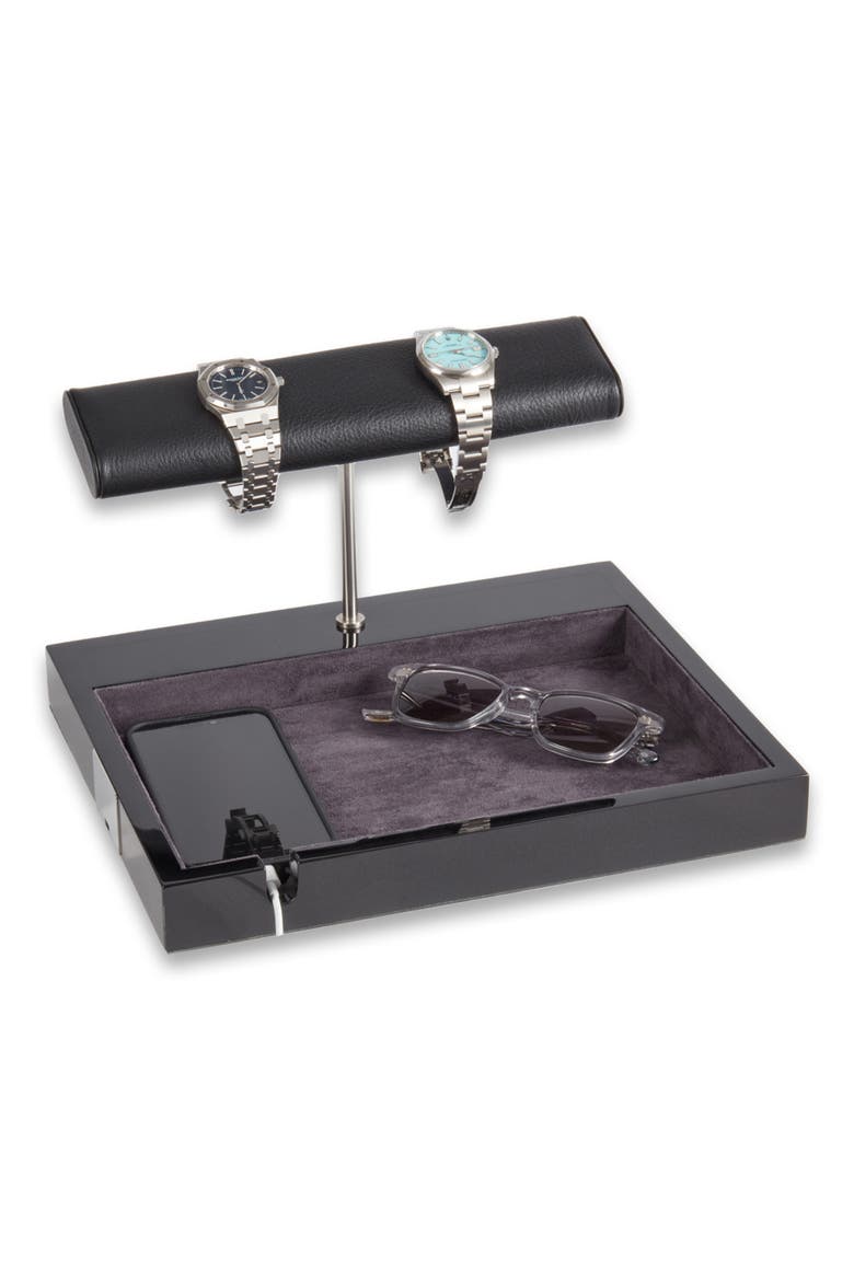 Bed Side Valet Station, Alternate, color, BLACK