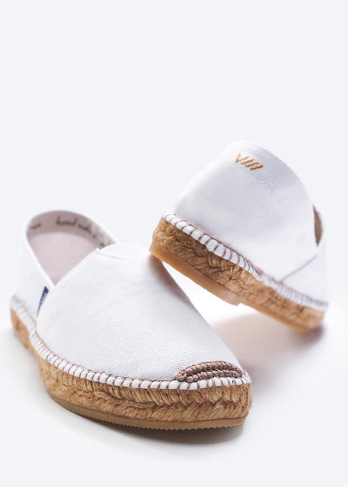 Viscata Barceloneta Canvas Espadrille Flats In White