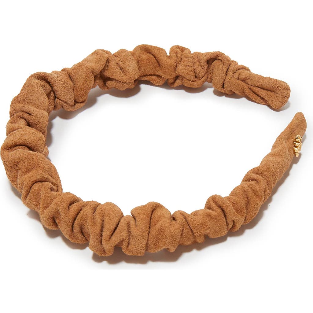 Lele Sadoughi Jessie Suede Headband In Brown