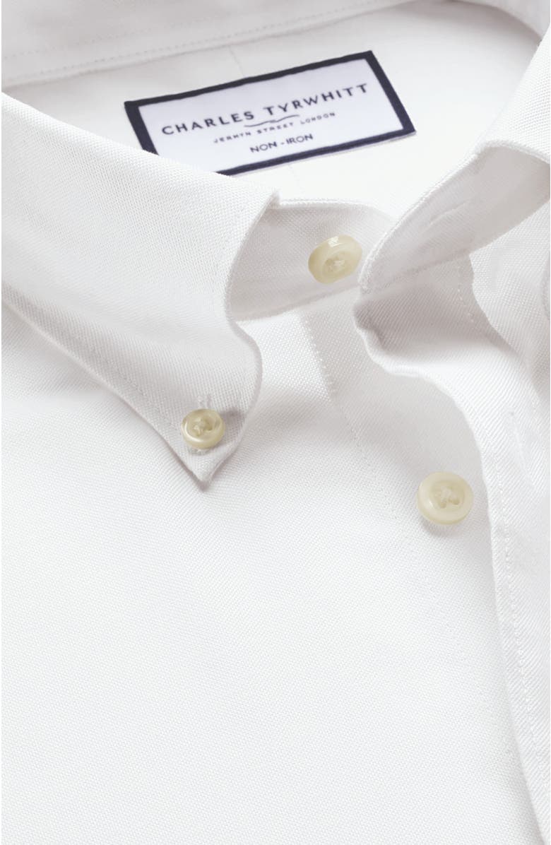Charles Tyrwhitt Non-Iron Stretch Oxford Shirt, Alternate, color, White