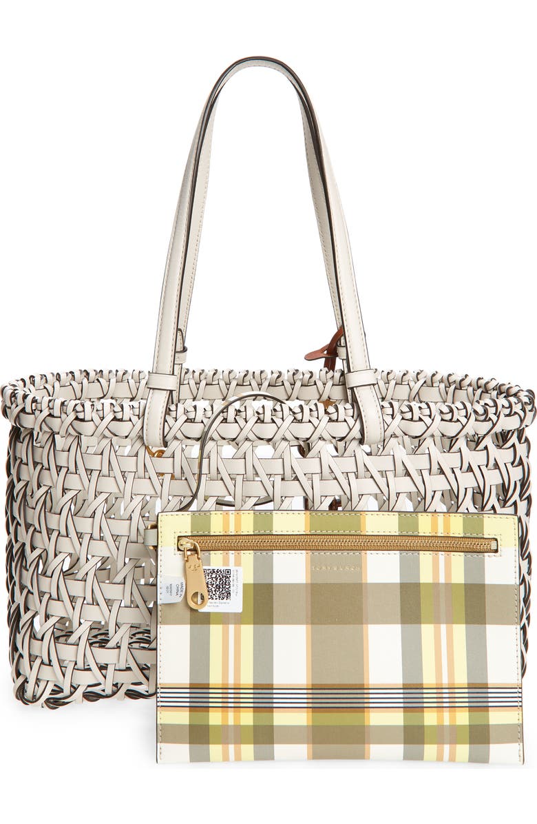 Tory Burch Miller Garden Basketweave Tote, Alternate, color,