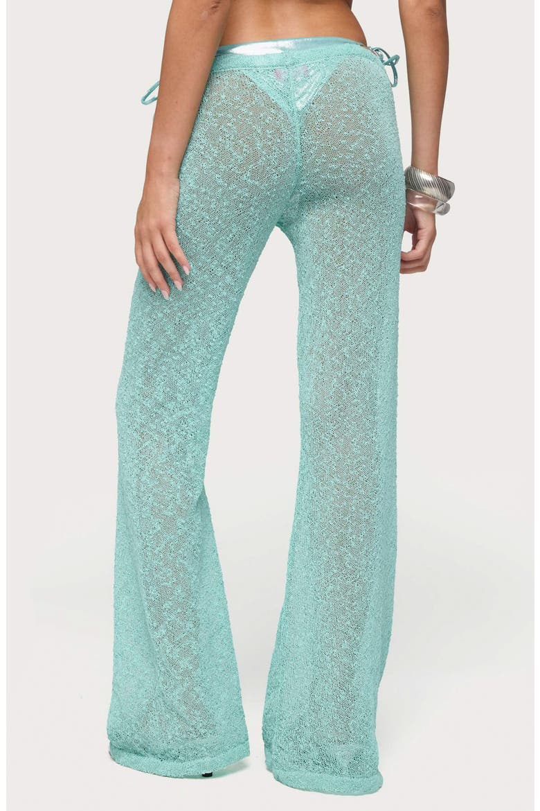 Bena Knit Flare Pants, Alternate, color, TURQUOISE