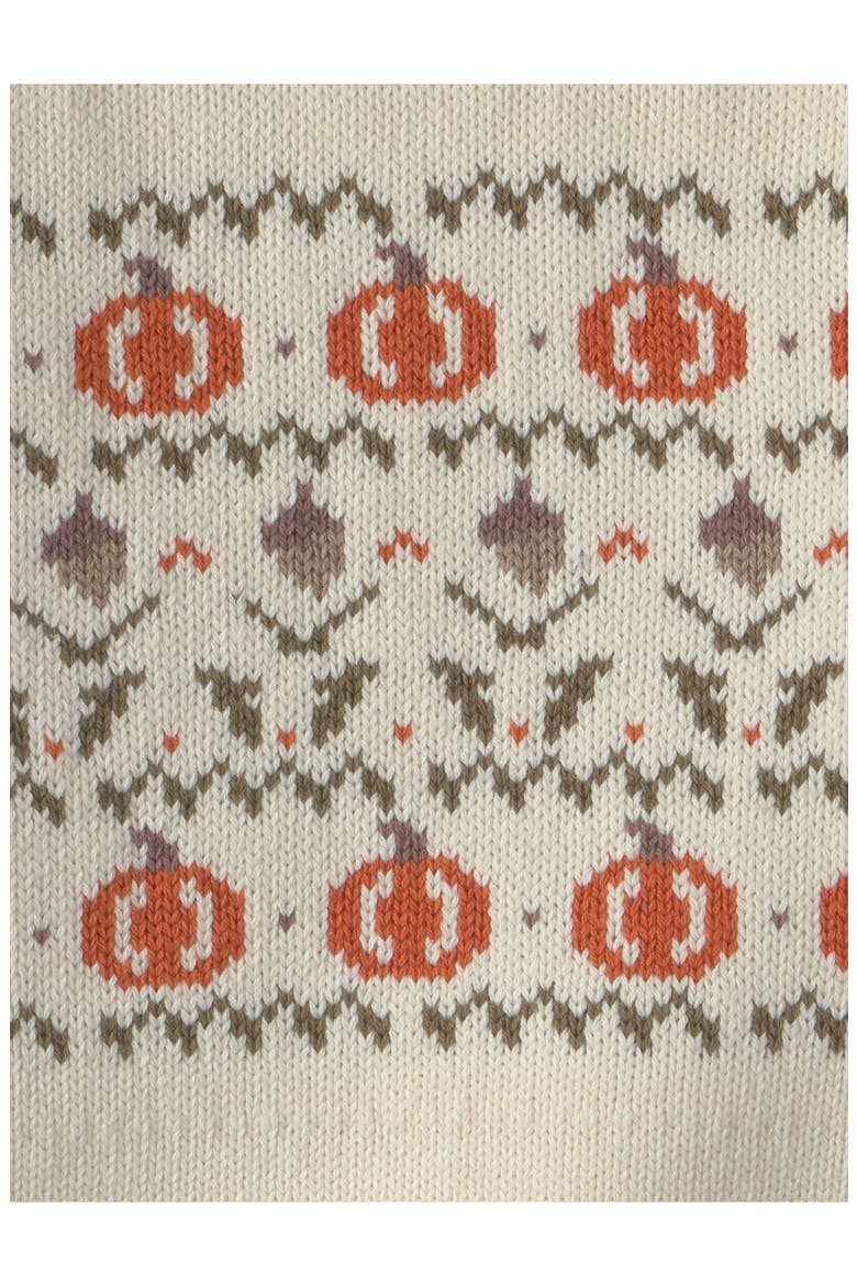 Kids' Pumpkin Organic Cotton Sweater, Alternate, color, LP FALL PUMPKIN