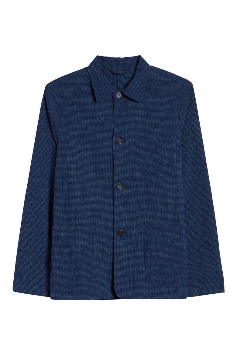 Seersucker Chore Jacket, Alternate, color, BLEACH