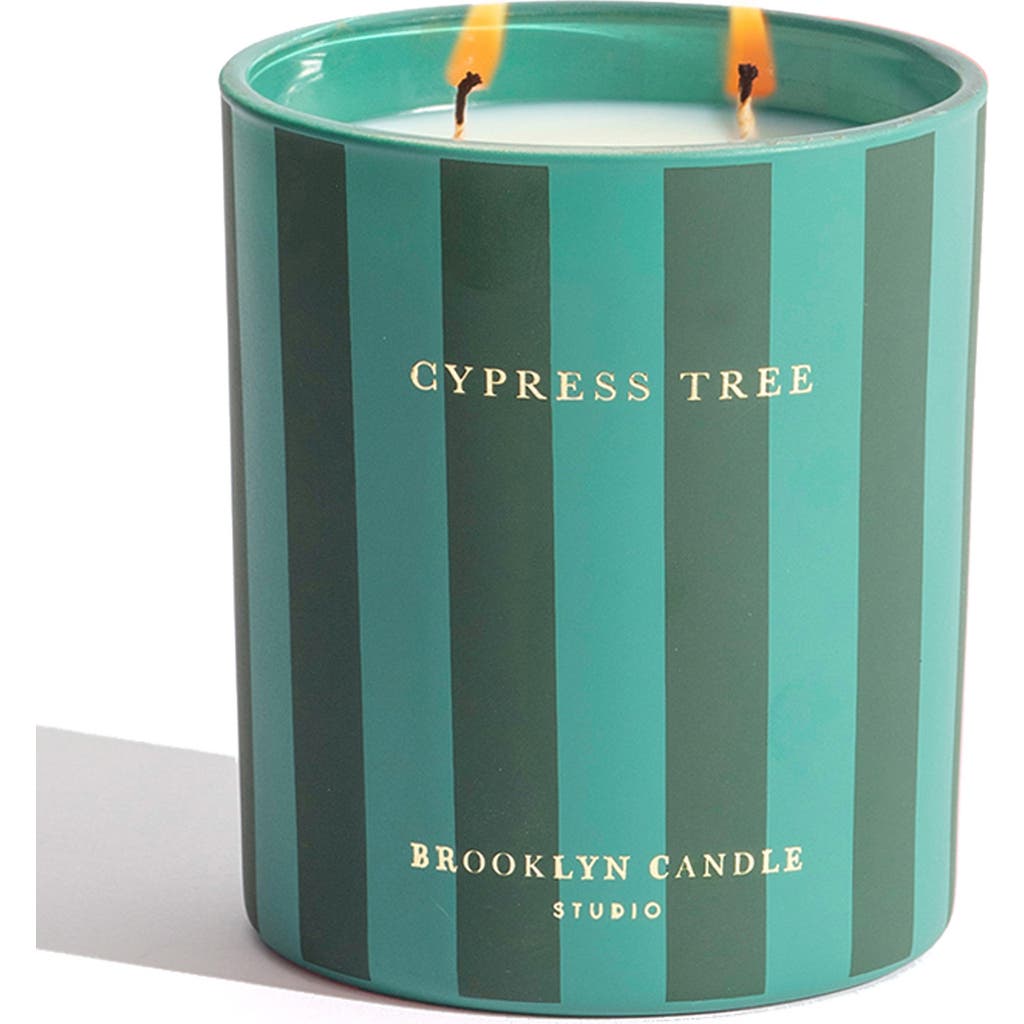 Brooklyn Candle Studio Cypress Tree Holiday Candle In Green