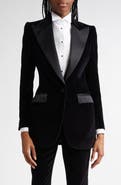 Dolce&Gabbana Turlington Velveteen & Satin Blazer