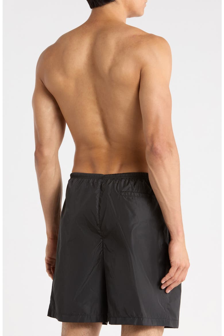 Logo Graphic Swim Trunks, Alternate, color, BLACK/WHITE