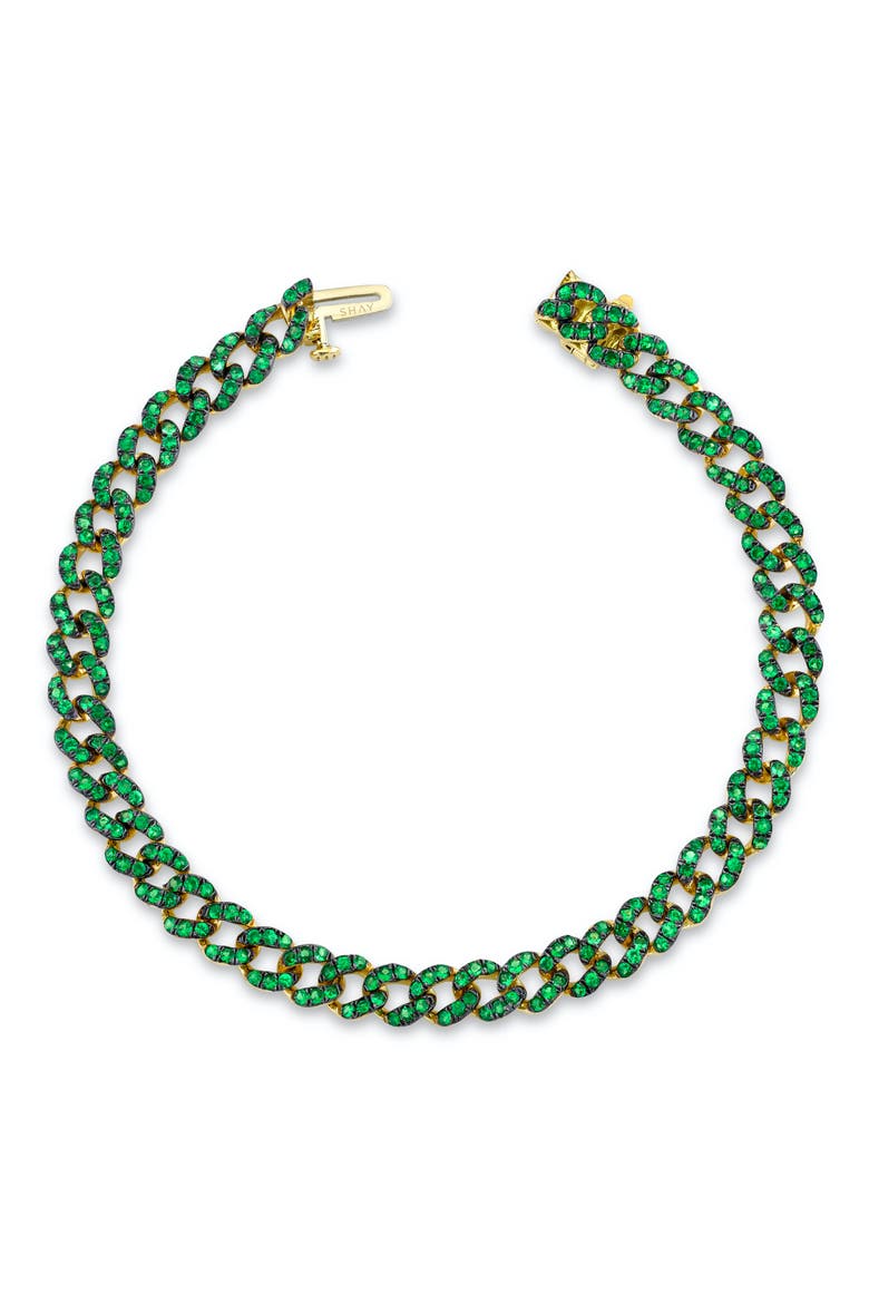 Essentials Green Garnet Chain Link Bracelet, Main, color, GREEN GARNET