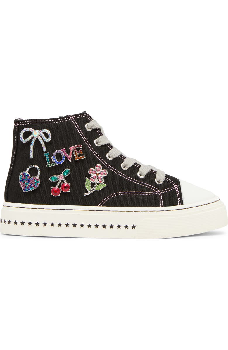 Steve Madden Kids' Jjoycee High Top Sneaker, Alternate, color, Black