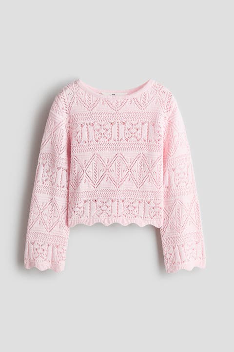 Crochet-look Jumper